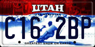 UT license plate C162BP