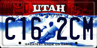 UT license plate C162CM