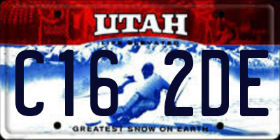 UT license plate C162DE