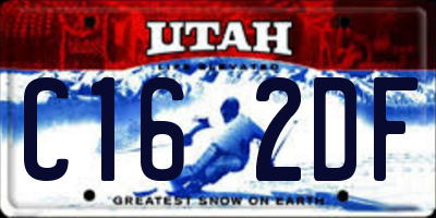 UT license plate C162DF