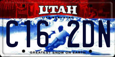UT license plate C162DN