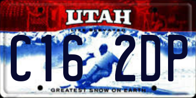 UT license plate C162DP