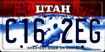 UT license plate C162EG