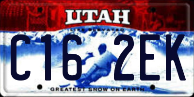 UT license plate C162EK
