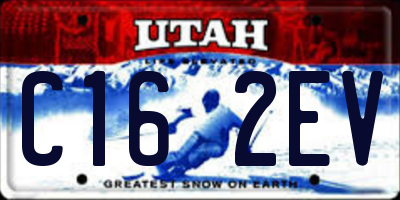 UT license plate C162EV