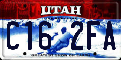 UT license plate C162FA