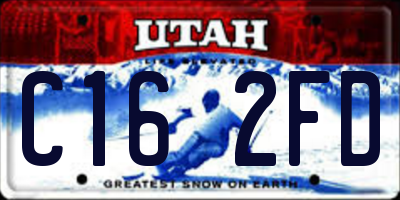 UT license plate C162FD