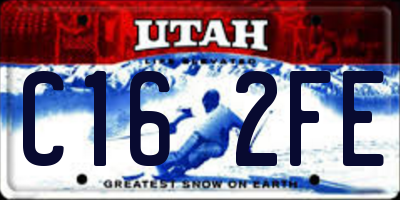 UT license plate C162FE