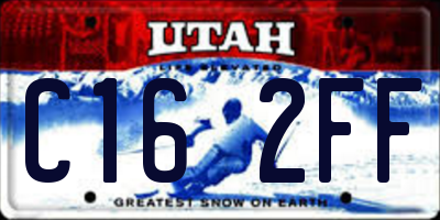 UT license plate C162FF