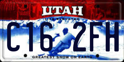 UT license plate C162FH