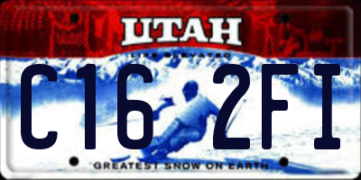 UT license plate C162FI