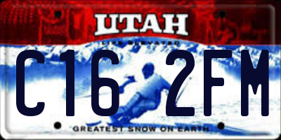 UT license plate C162FM