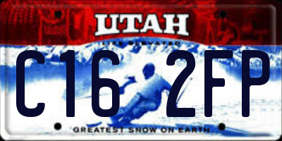 UT license plate C162FP