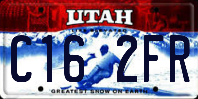 UT license plate C162FR