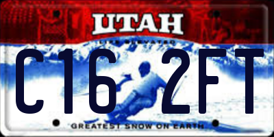 UT license plate C162FT
