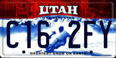 UT license plate C162FY