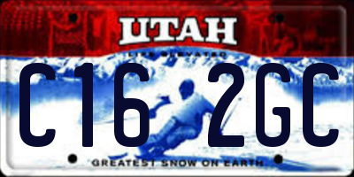 UT license plate C162GC