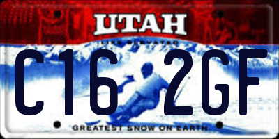 UT license plate C162GF
