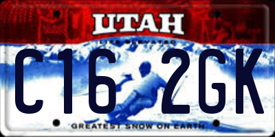 UT license plate C162GK