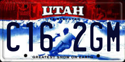 UT license plate C162GM