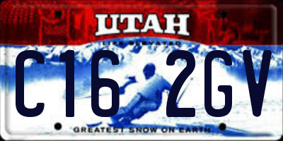 UT license plate C162GV