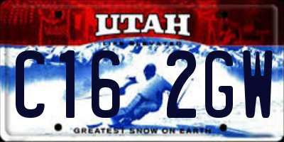 UT license plate C162GW