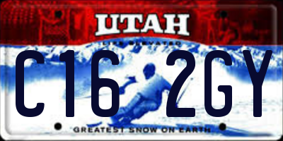 UT license plate C162GY
