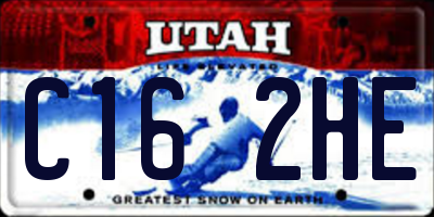 UT license plate C162HE