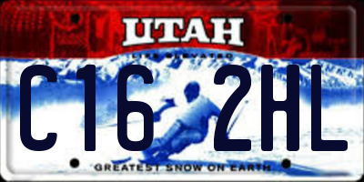 UT license plate C162HL
