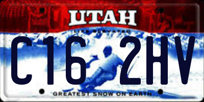 UT license plate C162HV