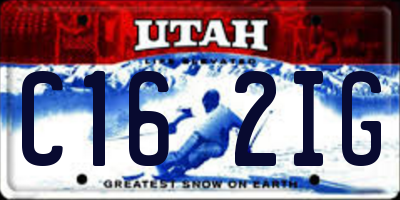 UT license plate C162IG