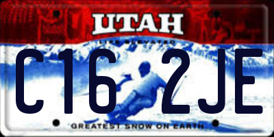 UT license plate C162JE