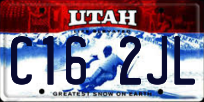 UT license plate C162JL