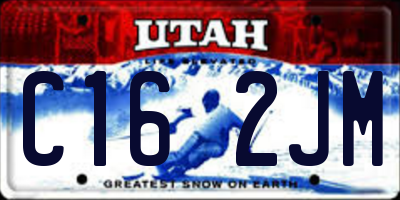 UT license plate C162JM