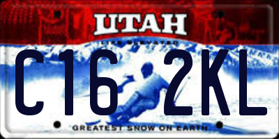UT license plate C162KL