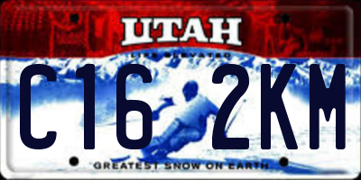 UT license plate C162KM