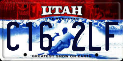 UT license plate C162LF