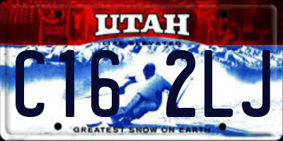 UT license plate C162LJ