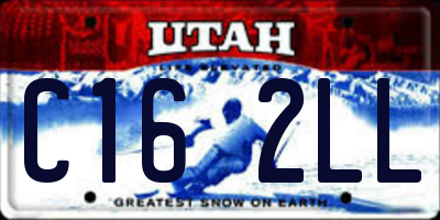 UT license plate C162LL