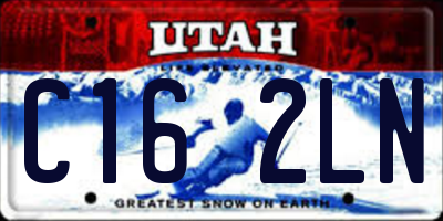 UT license plate C162LN