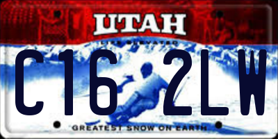 UT license plate C162LW