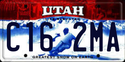 UT license plate C162MA
