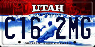 UT license plate C162MG