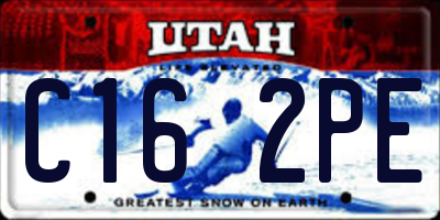 UT license plate C162PE