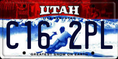 UT license plate C162PL