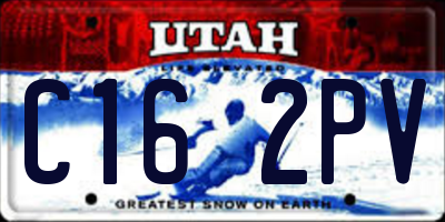 UT license plate C162PV