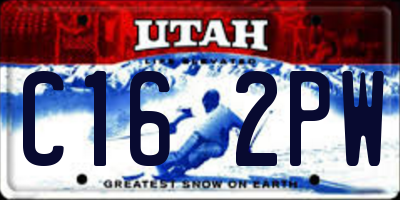 UT license plate C162PW