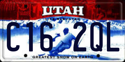 UT license plate C162QL