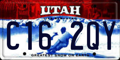 UT license plate C162QY