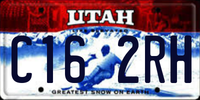 UT license plate C162RH